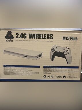 4G Wireless White Retro Gaming Controller & Console Set with 3D & 4k resolution